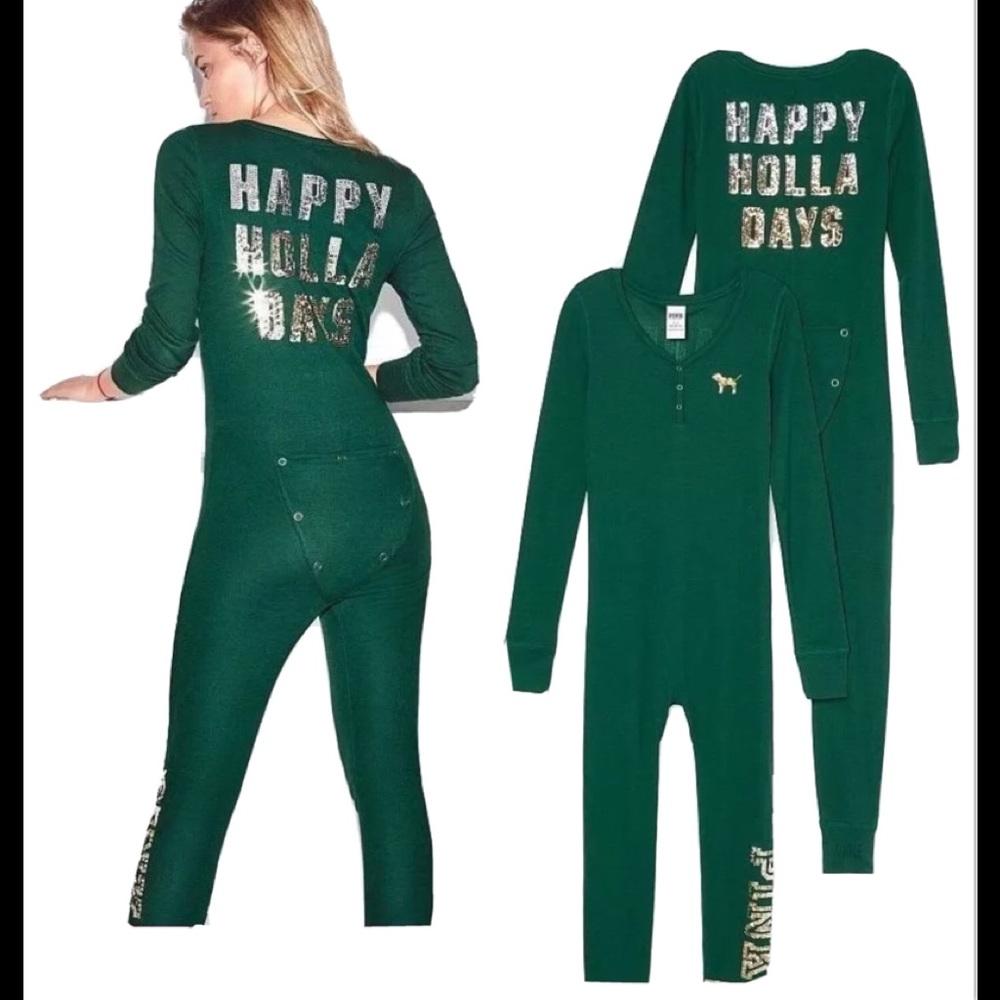 Victoria’s Secret PINK Happy Holla Days Onesie S/P
